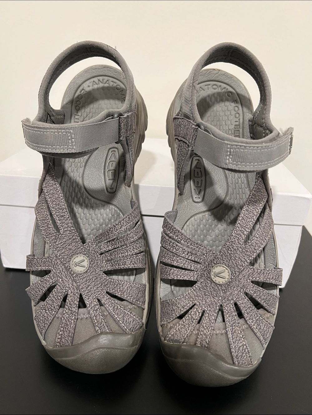 Keen Rose Closed-Toe Outdoor Sandals in Gargoyle/Raven Size 8 - Picture 5 of 12